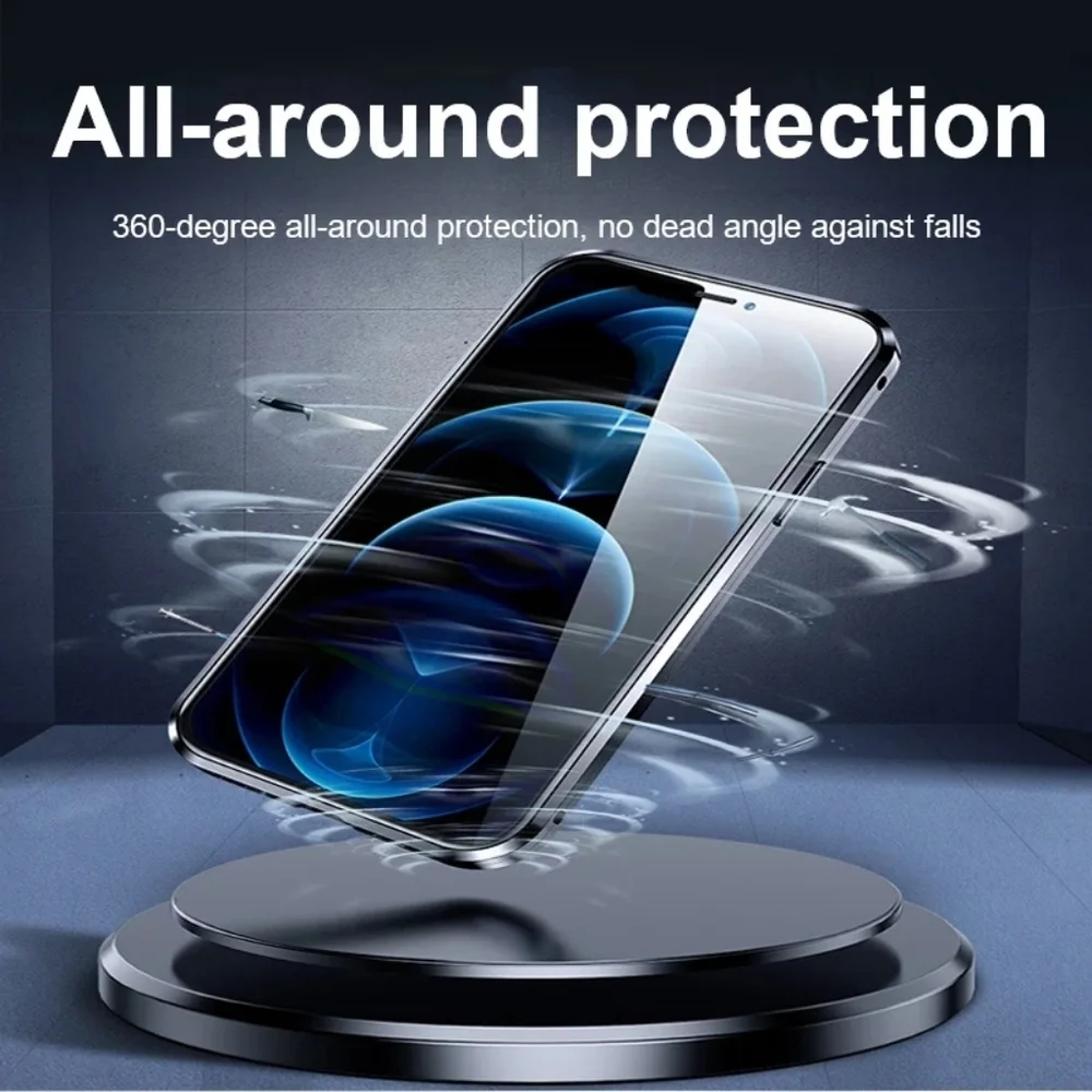 For iPhone 12 Pro Max Magnetic Phone Case Cover 360 Protector